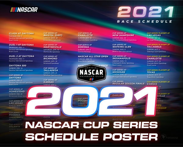 NASCAR – FREE Racing Schedule Poster – SPORTS VIEW AMERICA – 